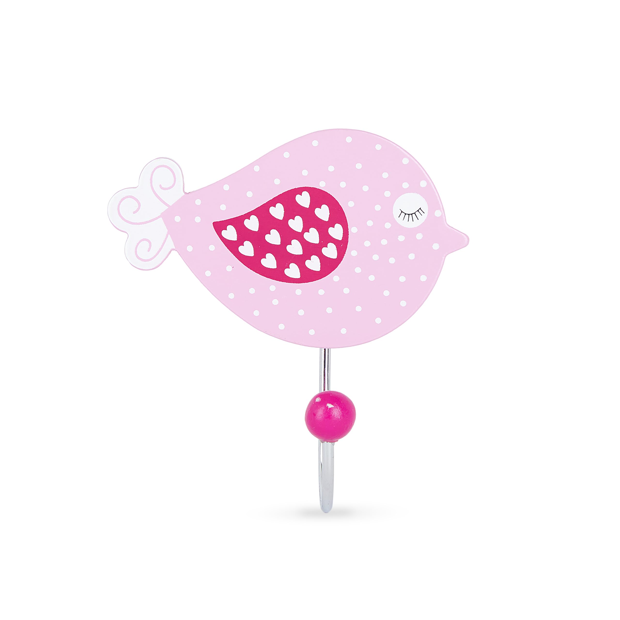 Mousehouse Gifts Multicolor - Charming Bird Wall Hook, Wooden Coat Peg For Children's Bedroom Decor (Bird)