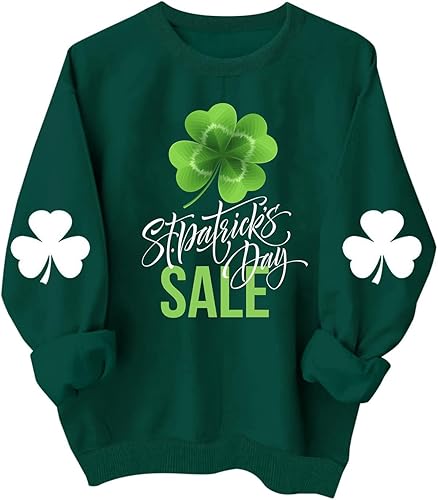 Camiseta del día de San Patricio 2024 a la moda de gran tamaño con estampado de trébol de la suerte, regalos del día de San Patricio