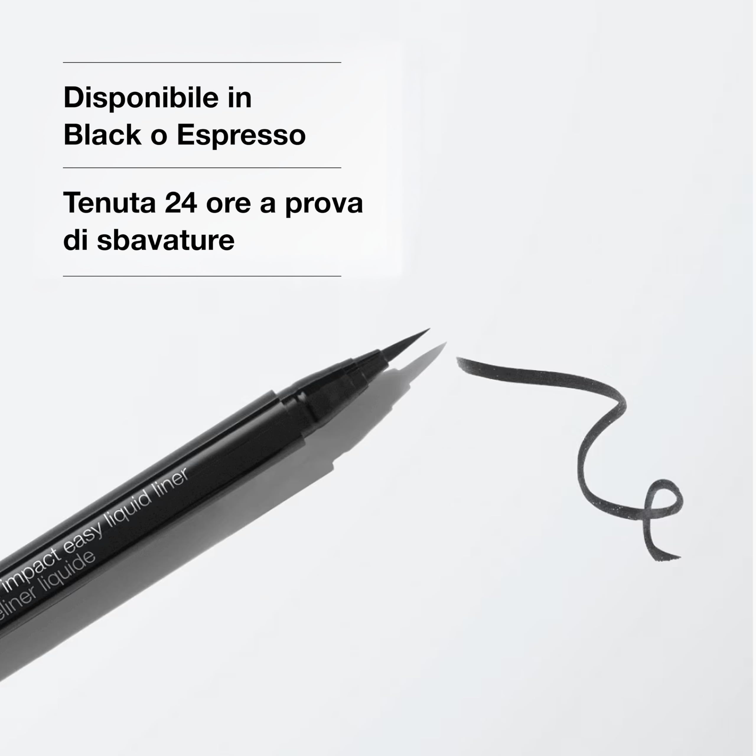 Clinique High Impact Easy Liquid Eyeliner eyeliner liquido | Waterproof, lunga tenuta, anti-sbavature, sicuro per gli occhi sensibili