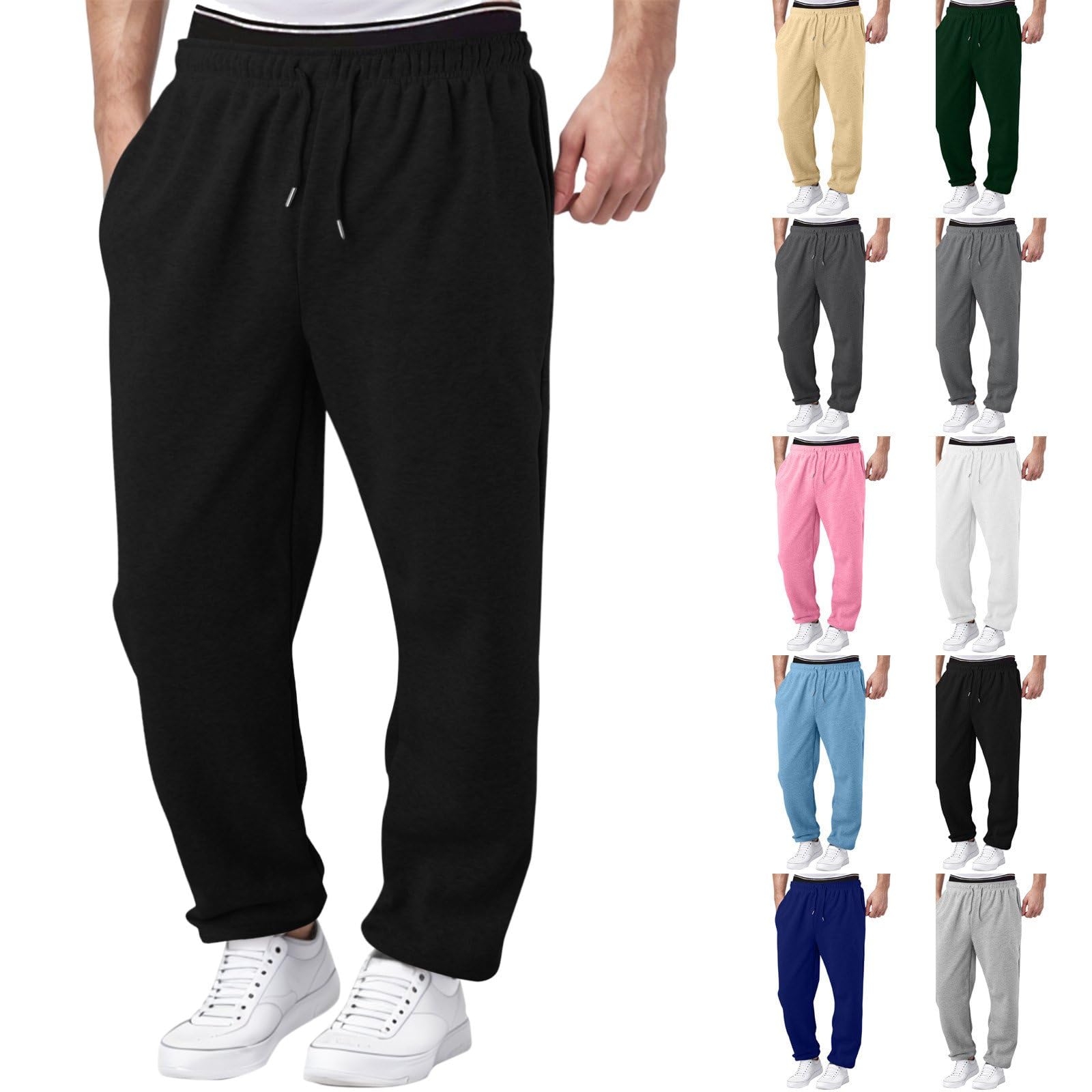 Jogginghose Herren Aus Baumwolle - Bequeme Baggy Sweatpants Mit Weiten Beinen
