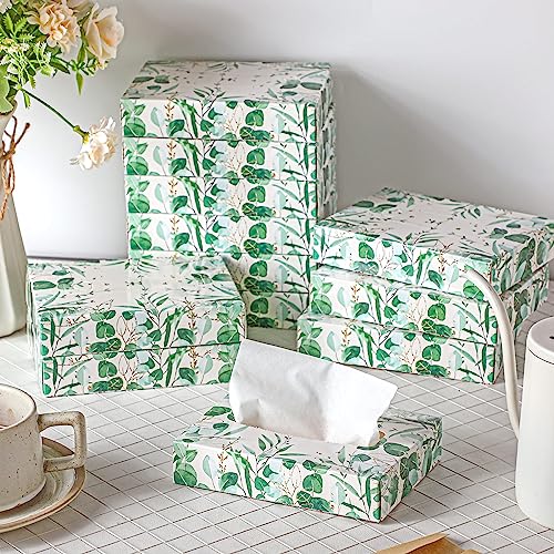 Image of Yinder 24 Pcs Small Tissue Cube Box Bulk for Car 960 Sheets, Leaf