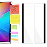 2 Pack Computer Monitor Memo Board, Acrylic Computer Monitor Sticky Note Holder, Transparent Side Panel Office Desk Organizer,Home Office Desk Accessories, Office Supplies for Women Men Computer ﻿