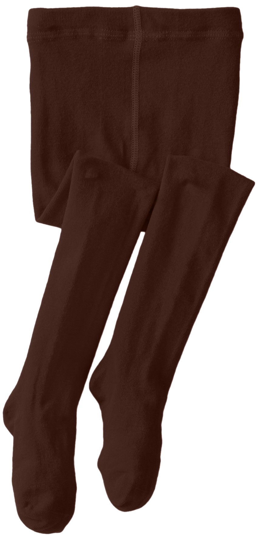 Jefferies Socks Girls 2-6x Seamless Organic Cotton Tights, Chocolate, 2-4 Years