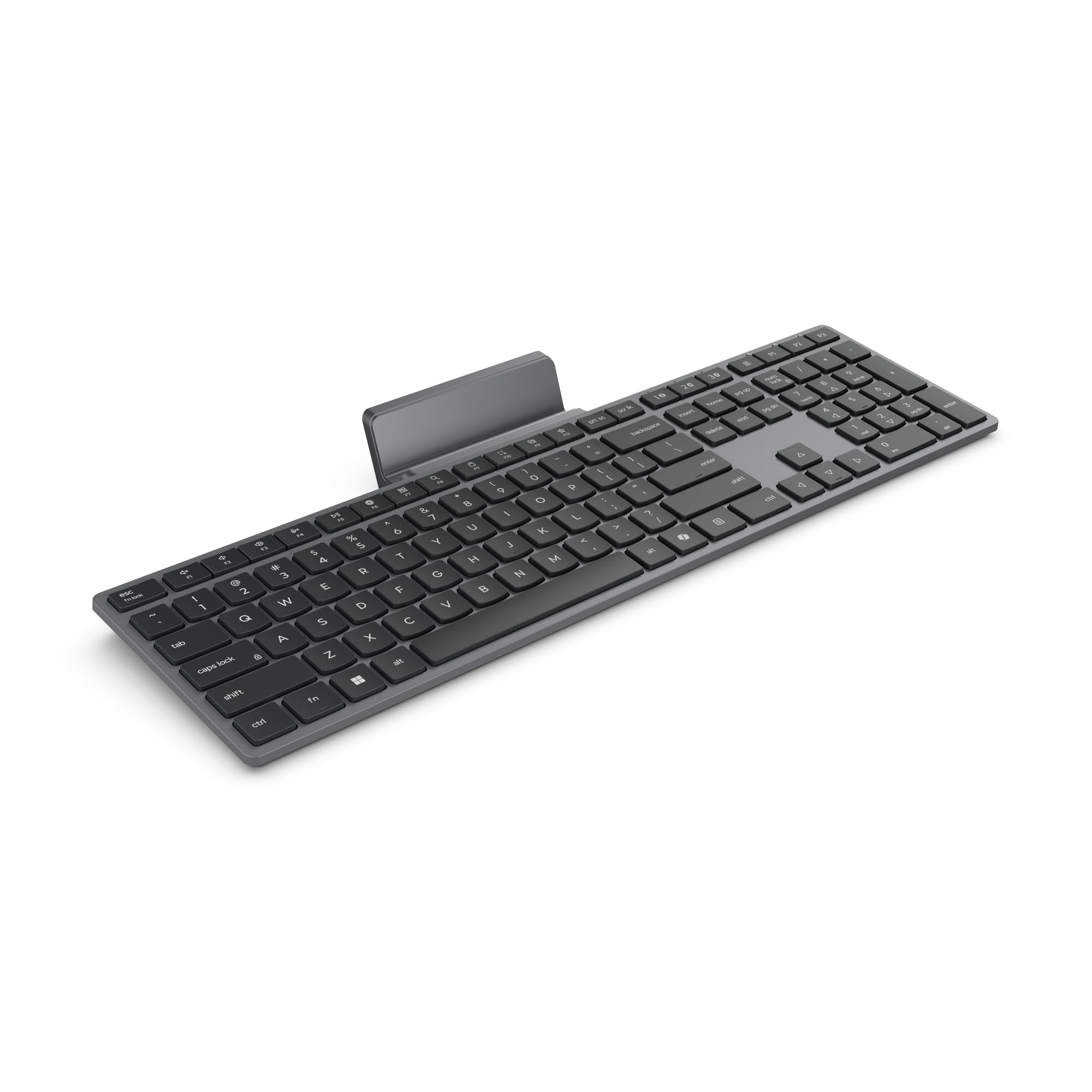 Lenovo 700 Teclado Inalámbrico Multidispositivo Modern (Bluetooth, 2.4 GHz, Conexión hasta 3 Dispositivos, Silencioso, Resistente a Salpicaduras, Soporte para Móvil, USB-A) QWERTY Español - Gris