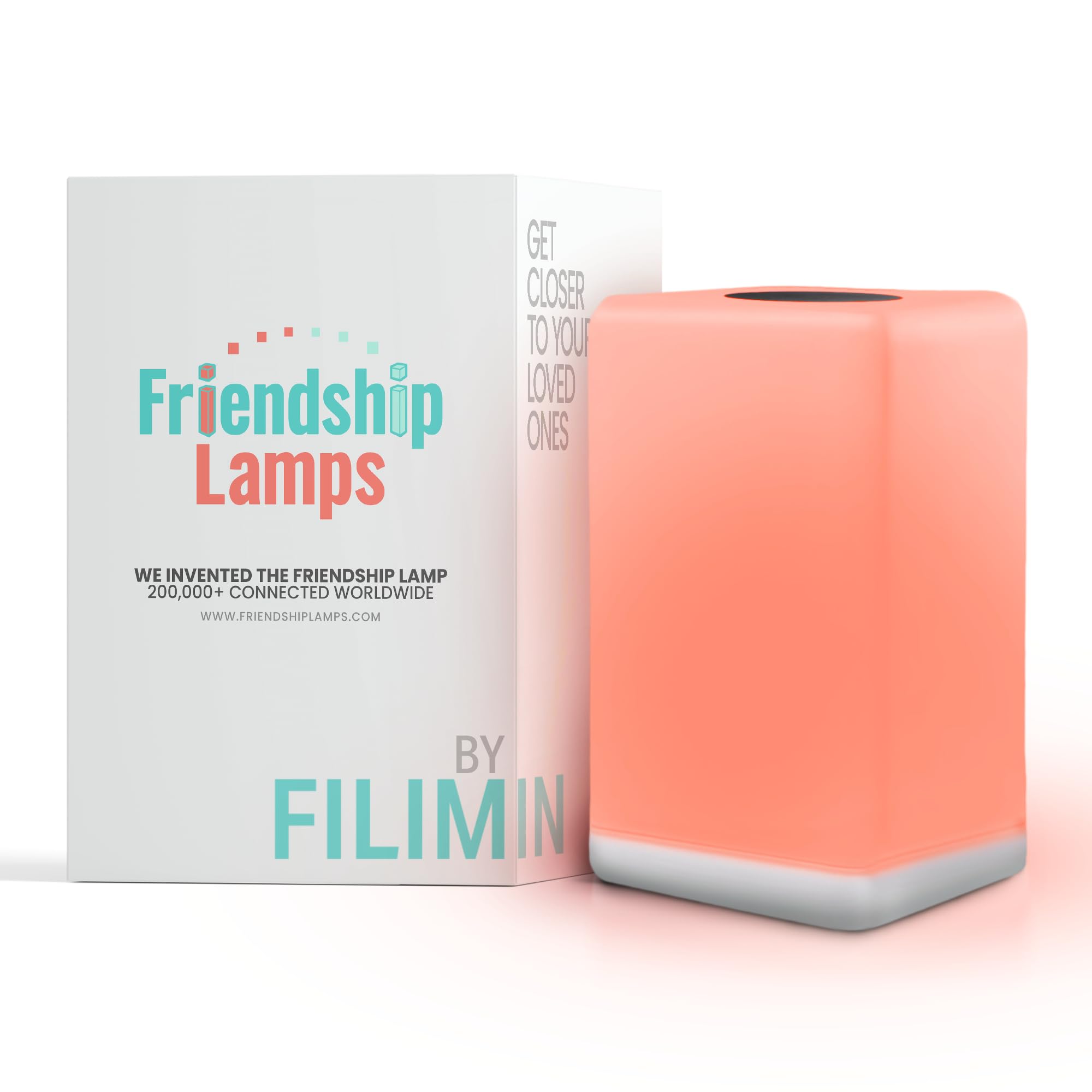FriendLi - Subscription Required Wi-Fi LED Light for Long Distance Touch Lamp, Unique Gift for Connection, Best Friend, Relationship, Family, Friendship, Easy App Setup (Single)