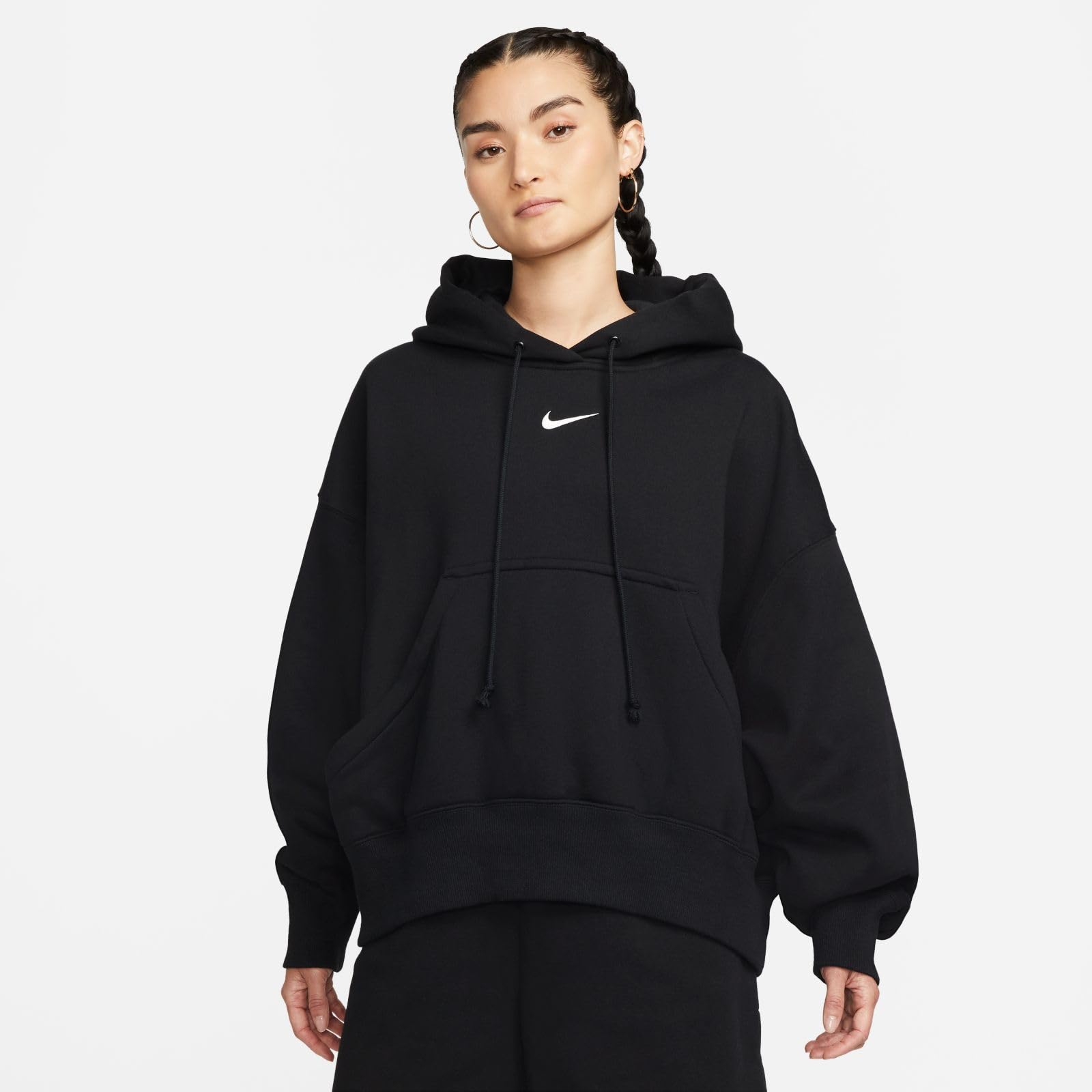Nike W NSW Phnx FLC OOS Po Hoodie Maglia Lunga Donna (Pacco da 1)