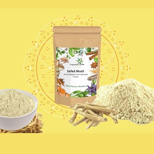 OMG Deals Hierbas de sabor natural ayurvédicas de hierbas puras para el cuidado de la salud y artículos de fitness (musli afrado, polvo, 17.64oz