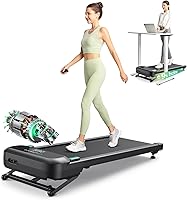 Vista 10 de UREVO Auto Incline Walking Pad with AI App, 2.5HP Brushless Quiet Motorized Treadmill for Apartments, 9% Power Incline Standing Desk Treadmill