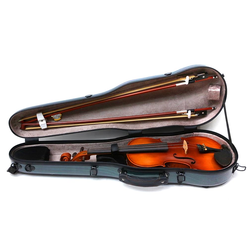 Vetimobato Dazzling Hard Shell Carbon Fiber Violin Box Cello Style Flight Case with Straps (Multi-colored)