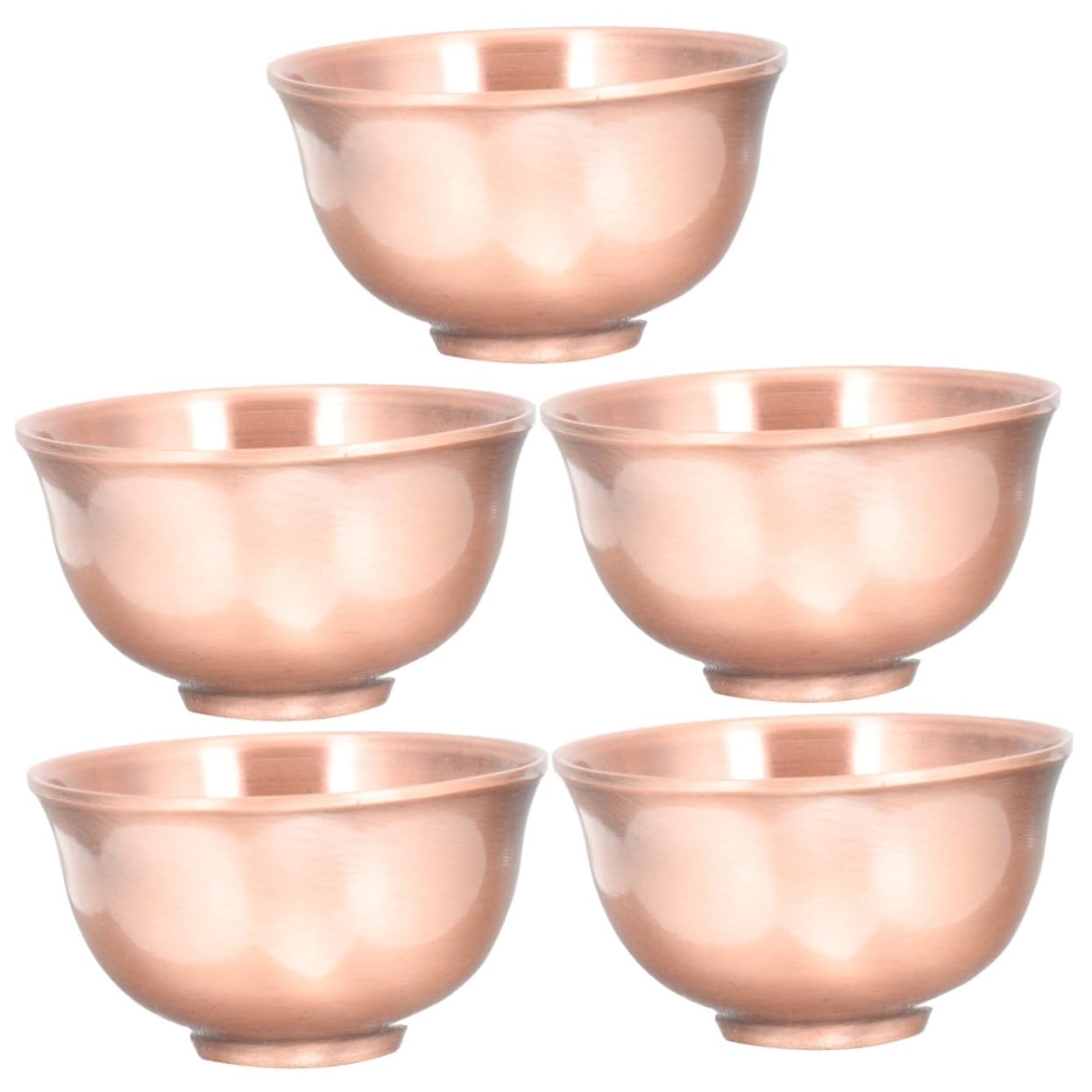 5 Pz Tazza Da Tè Ciotola Per Offerte Per L'altare Ciotola Di Tè Matcha Coppa Dell'altare Buddista Matcha Chawan Ciotole Da Tè Retrò Tazze Da Tè Cinesi Mini Tazze Da Tè Rame Rosso