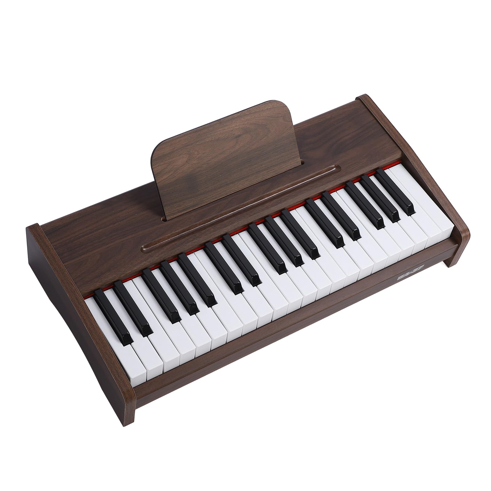Tbest 37 Tastie di Tastiera Elettronica per Pianoforte per Pianoforte Elettronico con Finitura a Venatura in Legno 2,2 Cm Tasti Standard per Principianti e Giocatori Esperti