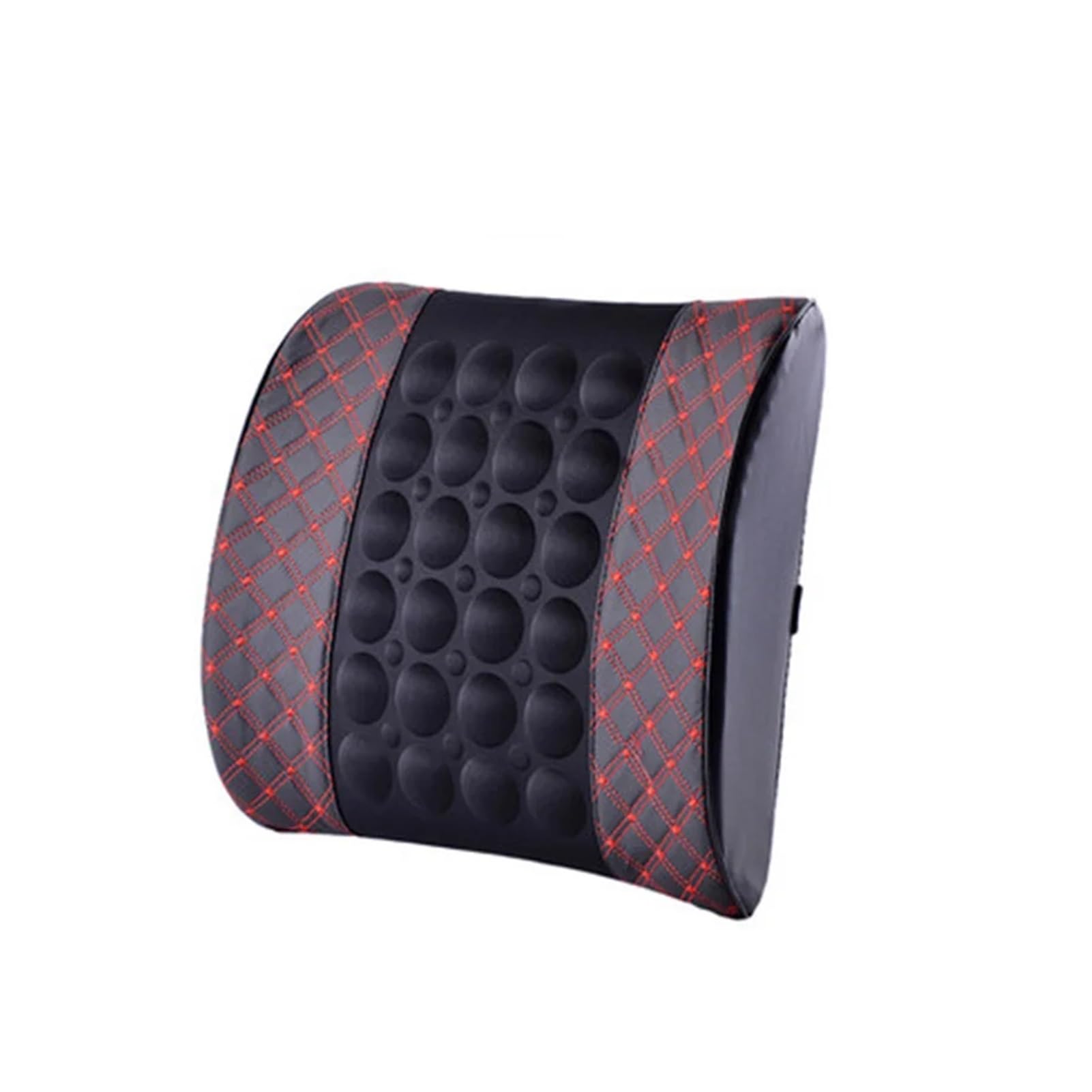 Hviyroi car seat cushion Electric Car Massage Lumbar Support Cushion Waist Headrest Safety(Red Cushion)