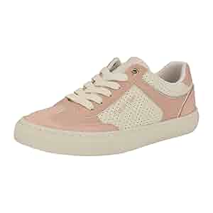 Amazon.com | Calvin Klein Women's Cayjay Sneaker, Ivory/Pink