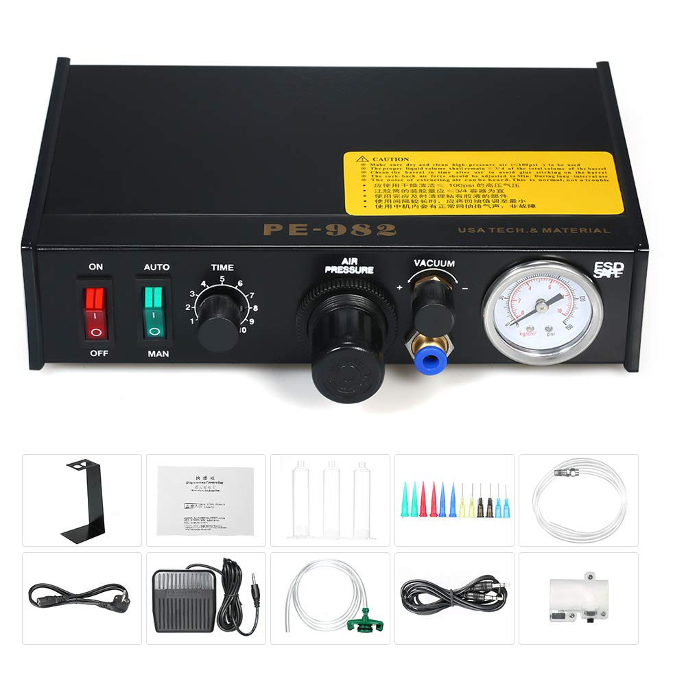Halbautomatische Klebstoffspender-Maschine, Halbautomatische Klebstoff-Dispenser-Maschine Professionelle Präzise Dispensing-Controller-Klebstoff-Maschine Digitale Steuerung Tropfleim-Maschine Pr