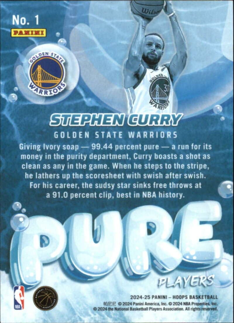 Amazon.com: 2024-25 NBA Hoops Pure Players Holo #1 Stephen