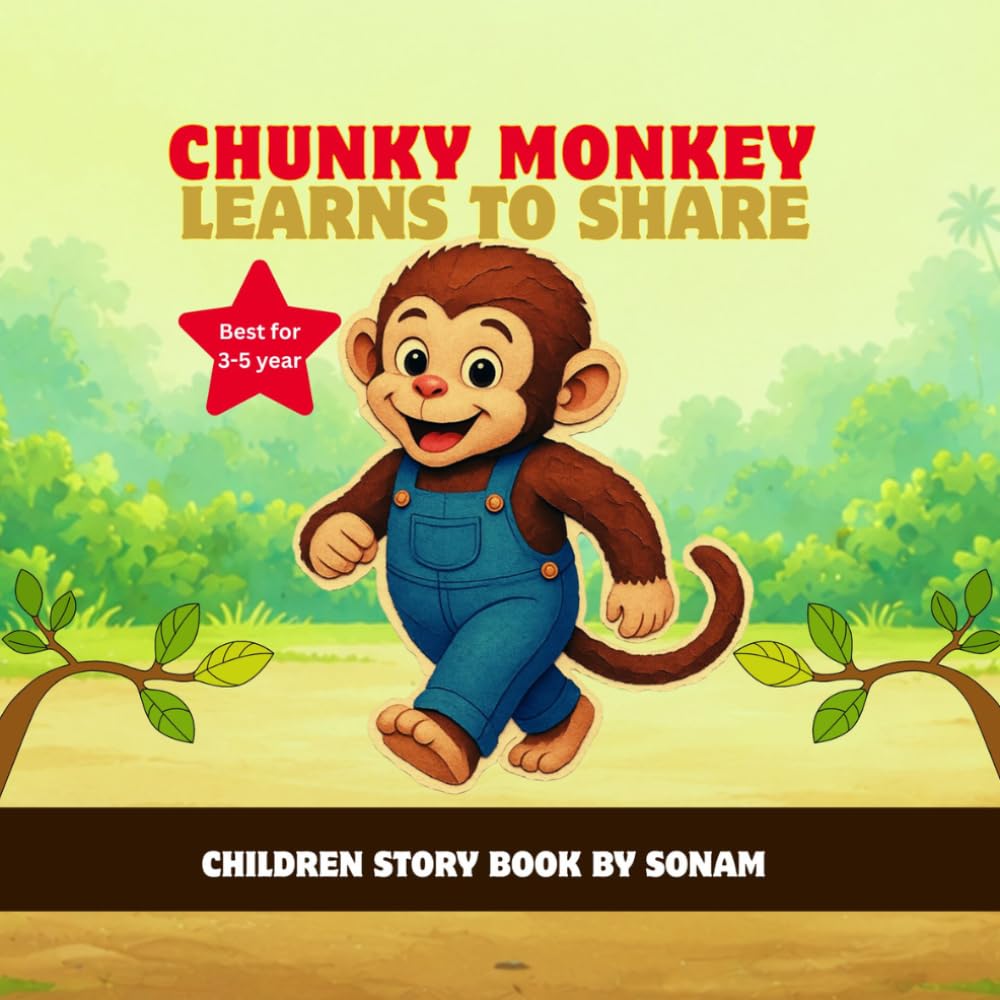 Chunky Monkey learn to share: A Children's Picture Book About Sharing, Friendship, Kindness, and Taking Turns for Ages 3-5