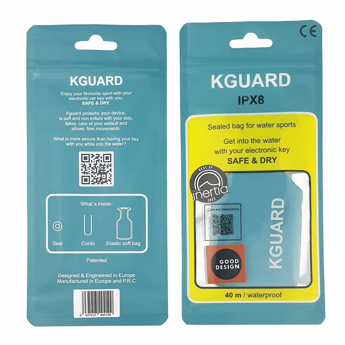 KGuard – Custodia Impermeabile IPX8 (40 m) per Chiavi Auto Elettroniche · 100% Morbida, Compatta e Confortevole · Ideale per Surf, SUP, Kitesurf, Windsurf, Nuoto e Sport Acquatici
