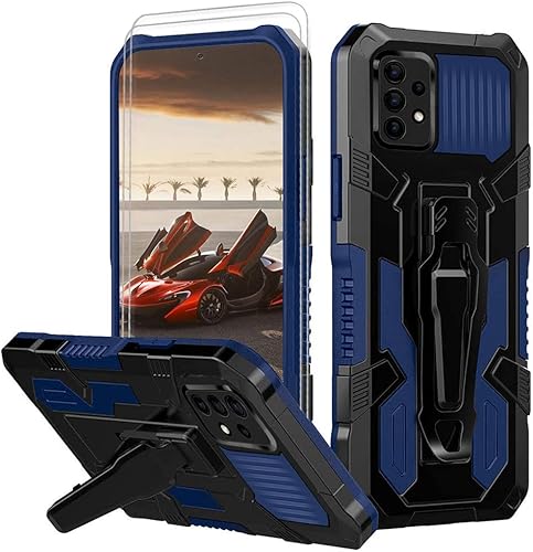 Funda para Samsung A52, protección resistente de grado militar, para Samsung A52, anticaídas de 15 pies, con función atril magnético y 2 protectores