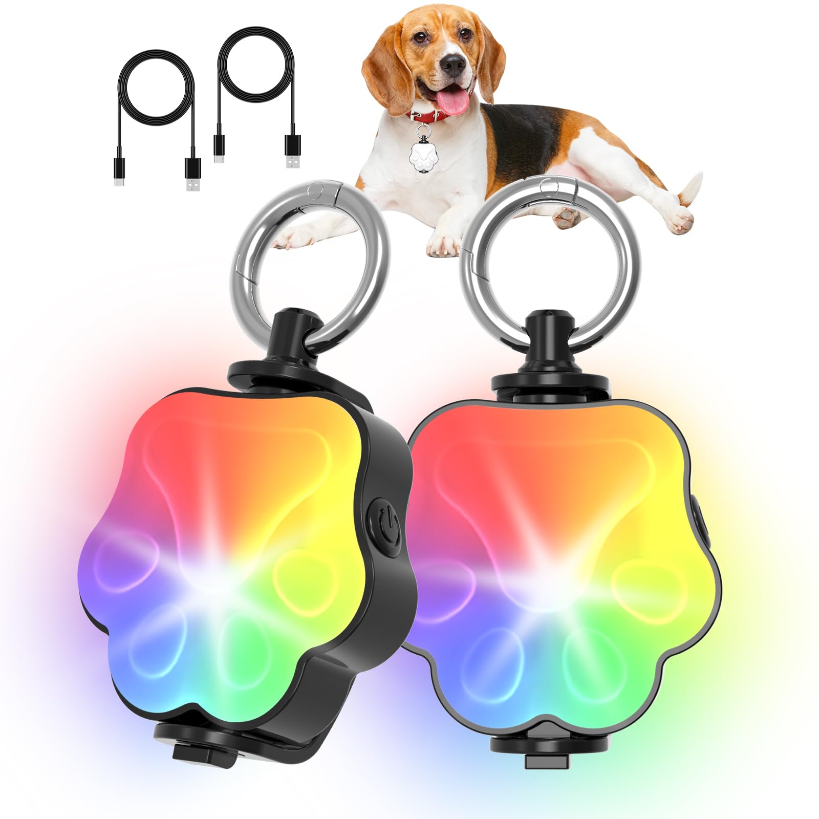 Touchdog ®'Lumiglow' 2-in-1 USB Charging LED Lighting Water-Resistant Dog Leash and Collar