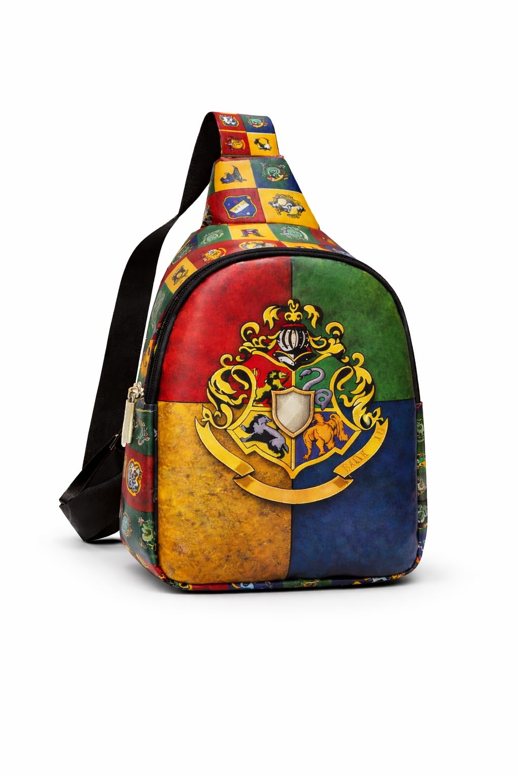 le delite Christmas Sling Backpack for Kids, Santa theme chestbag Adjustable Shoulder Strap, 17x13x6.5 cm, sling Bag printed Snowflakes XmasTrees reindeer-picture-12