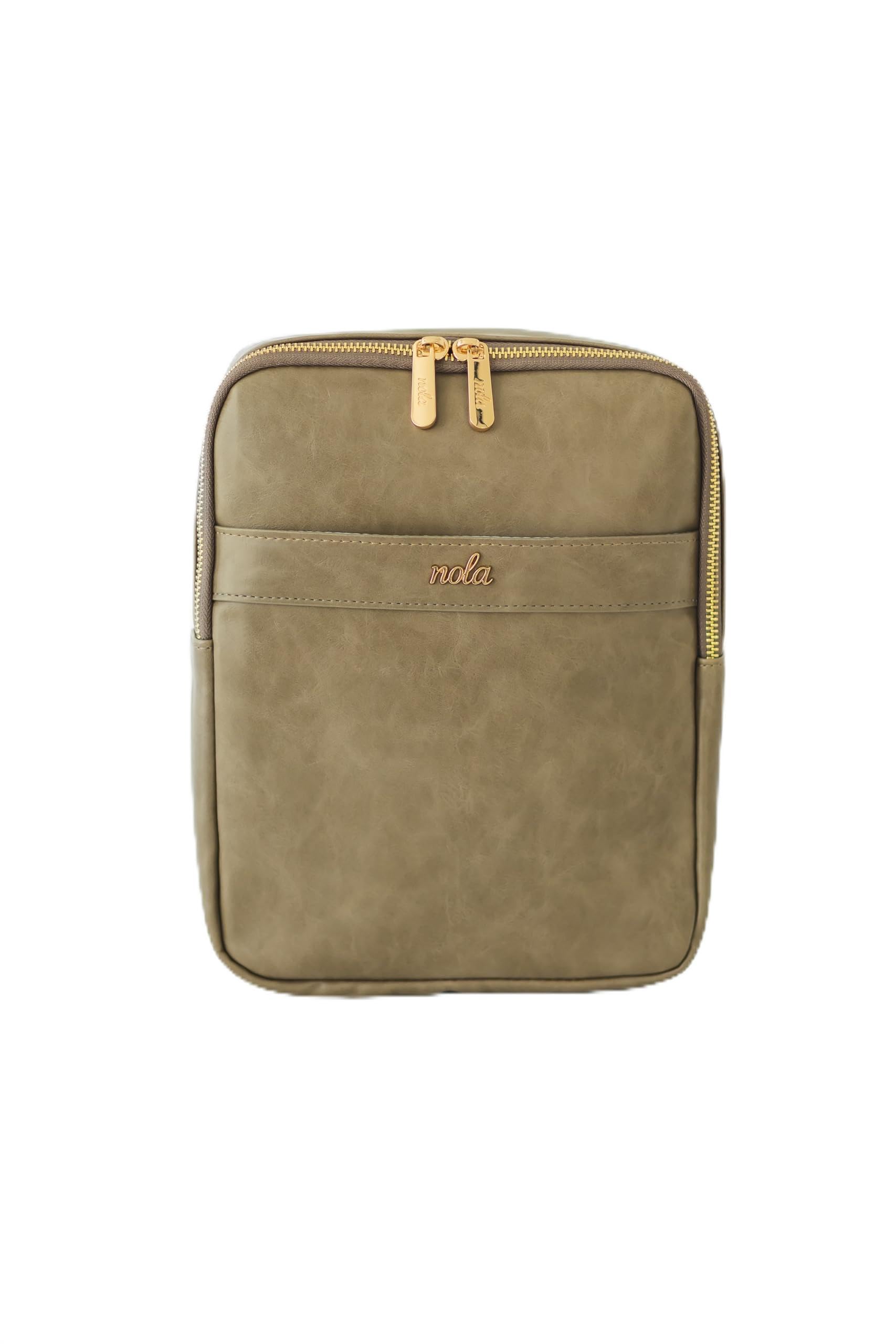 nola Diaper Bag Backpack or Crossbody Baby Bag with Organized Storage Olive