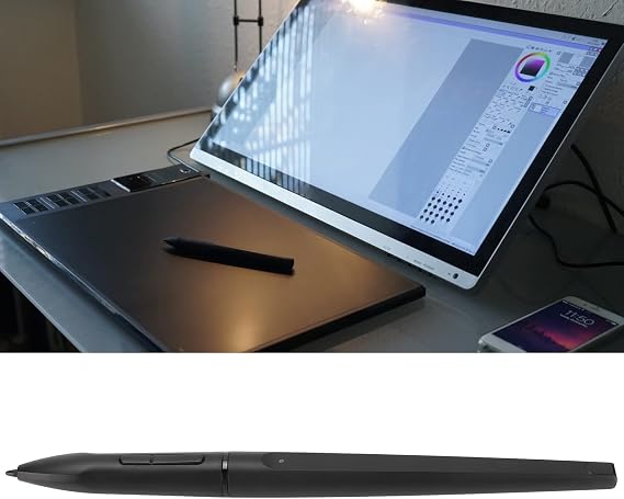 PE150 Stylus Pen, Portable Graphic Tablet Pen 8192 Pressure High Sensitivity Digital Tablet Stylus with 2 Shortcut Keys Auto Sleep Function for Huion G10T WH1409