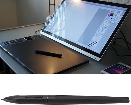 PE150 Stylus Pen, Portable Graphic Tablet Pen 8192 Pressure High Sensitivity Digital Tablet Stylus with 2 Shortcut Keys Auto Sleep Function for Huion G10T WH1409