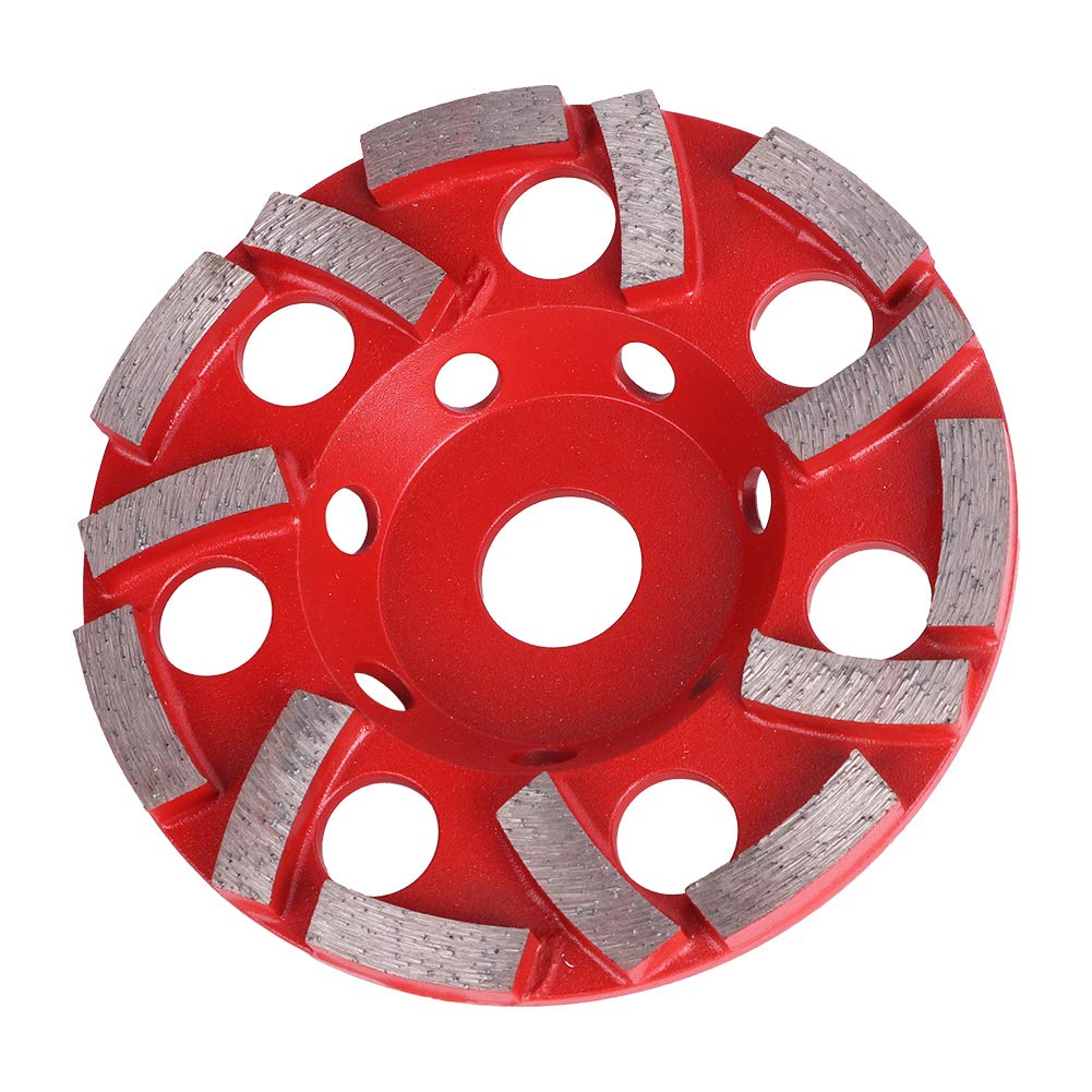 Concrete Grinding Wheel, Concrete Sander 125mm/4.9in Grinding Cup Wheel 14 Teeth Polishing Tool Grinding Wheel for Polishing and Grinding Concrete