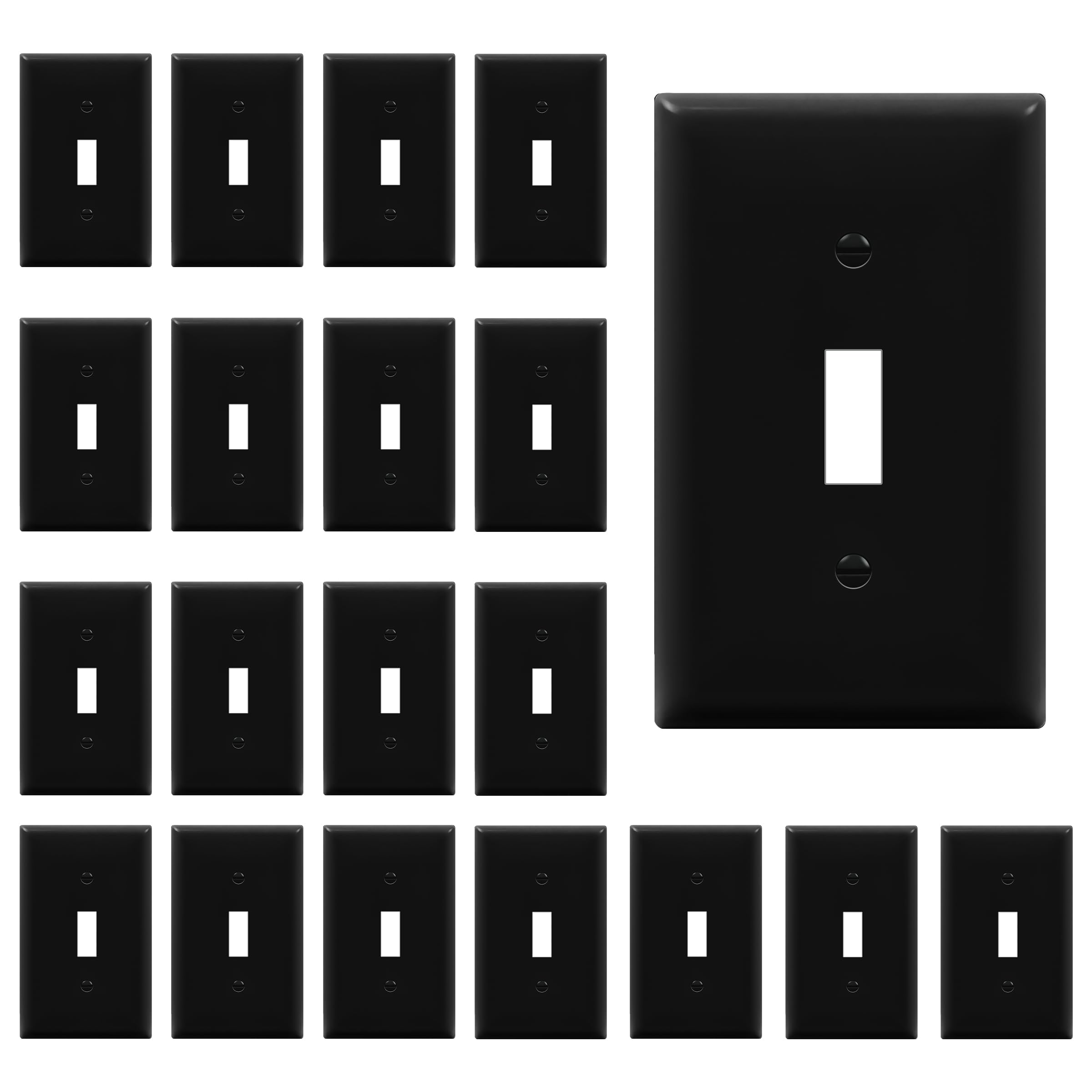 ENERLITES Toggle Switch Plates - 5 Pack, Durable & White -29 ENERLITES Toggle Switch Plates - 5 Pack, Durable & White -29