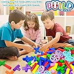 STEM Learning Pipe Tube Toys, Tube Locks Construction Building Blocks 96 Pcs - Multicolor Educational Building Blocks Set with Wheels& Spouts & Joints for Kids Ages 3+ Visit The FUBAODA Store