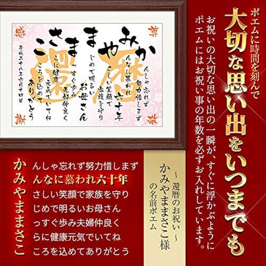 Amazon.co.jp: 【Lサイズ 名前詩の記念堂】叙勲 褒章 額縁