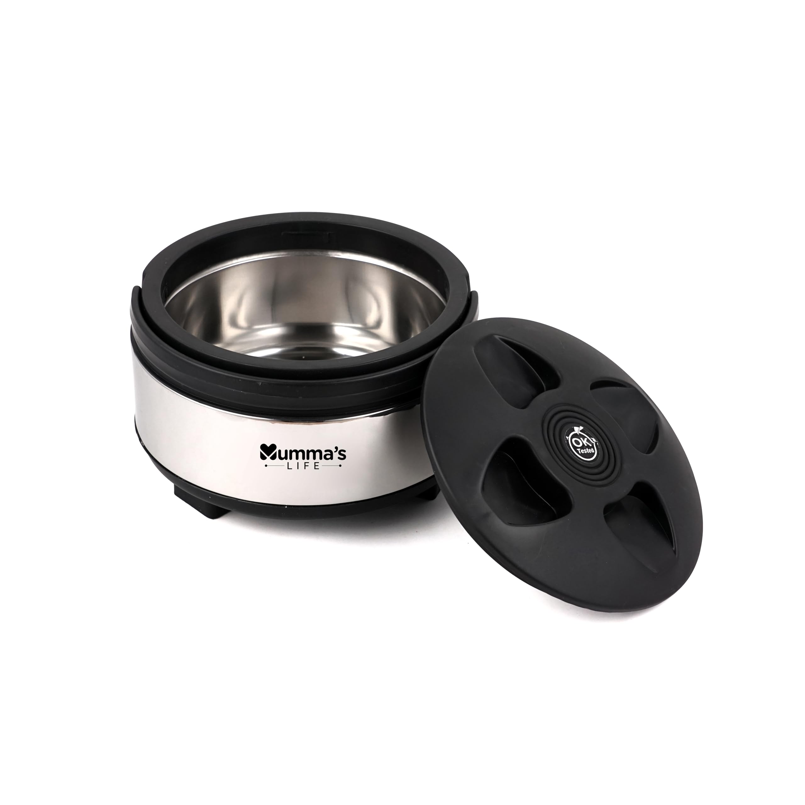Mumma's LIFE Stainless Steel Pack of 3 Thermoware Casserole Set (1200ml, 1500ml & 1700ml) 3