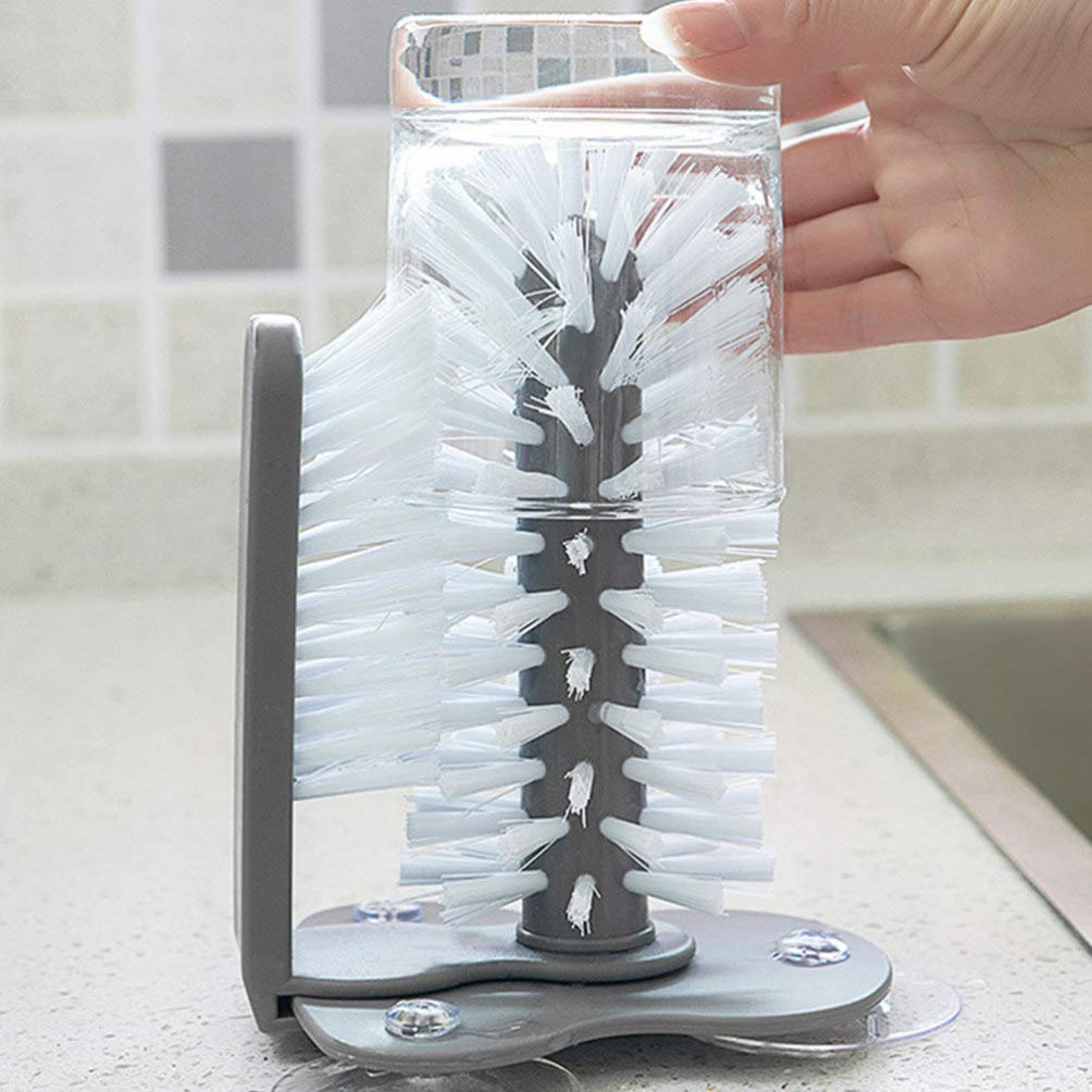 Hemoton 1pc Rotatable Cup Brush Cups for Easy Cleaning Lazy Tea Brush for Home Use Dual-Sided Glassware Kitchen Swivel for Efficient Washing
