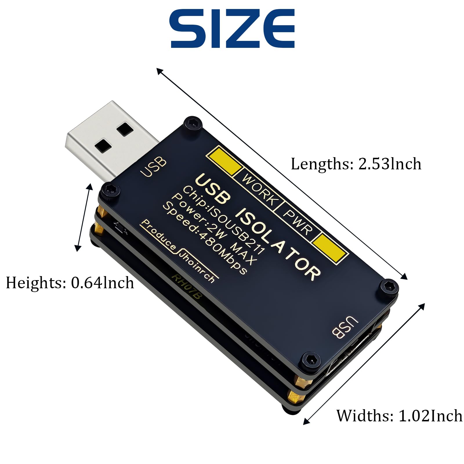 Isolatore ad alta velocità USB 2.0 da 480 Mbps supporta l'isolamento del segnale 5000 Vrms e l'isolamento di tensione 1500 V