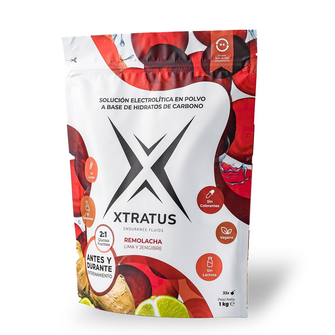 Bebida Deportiva Antes Durante Entrenamiento Con Nitrato De Remolacha Mezcla Carbohidratos 2 1 Electrolitos Natural Sin Aditivos 1Kg XTRATUS