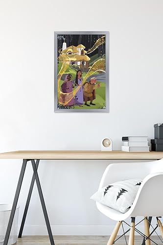 Miniatura 6 de Trends International Disney Wish - Póster de collage 1 (familiar), 14.72 x 22.37 pulgadas, versión enmarcada en plata