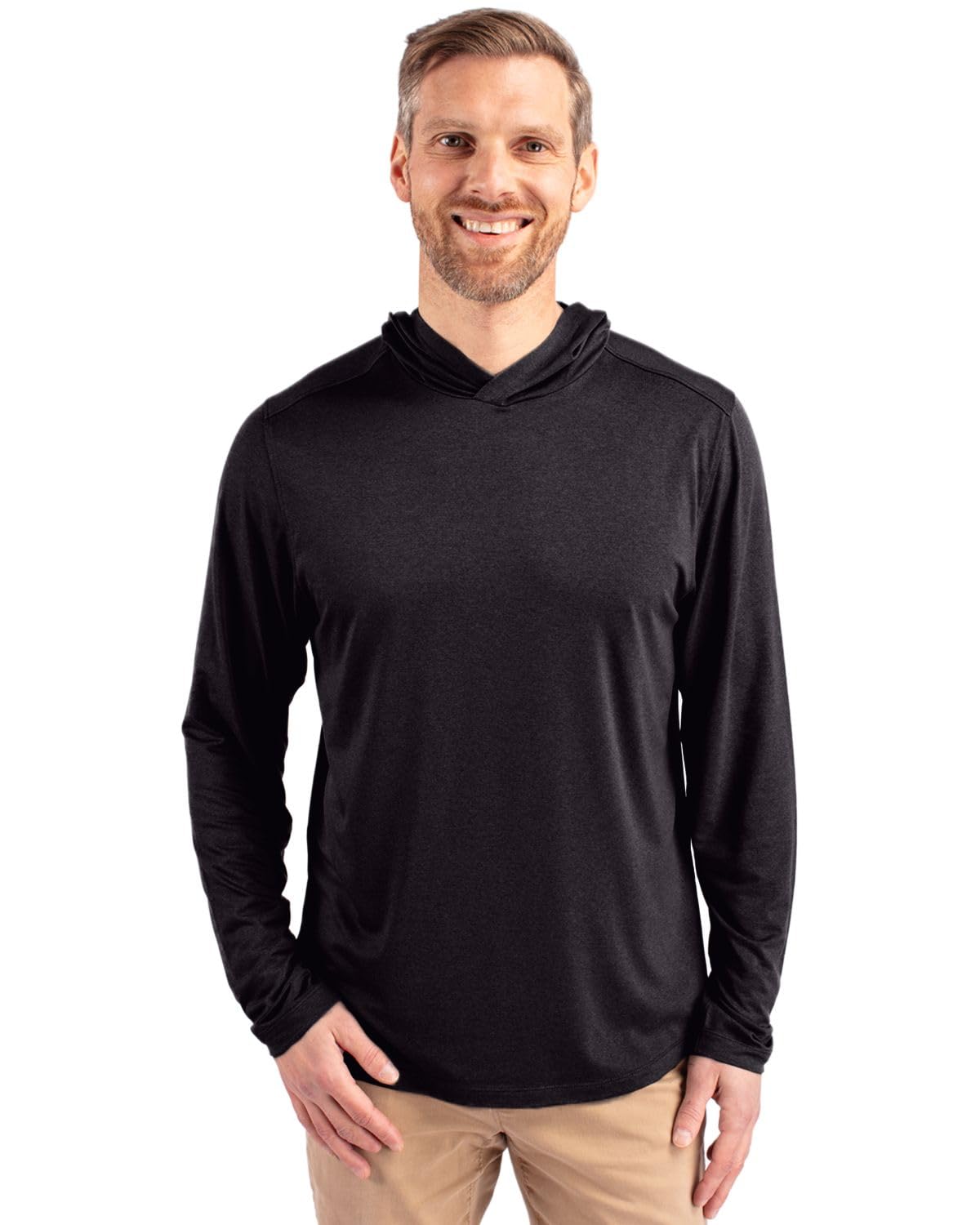 Cutter & Buck Coastline Epic Comfort Eco Recycled Mens Hooded Shirt, Size XXL