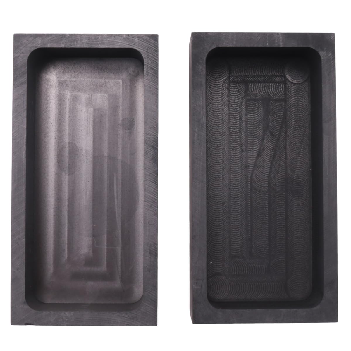 Lot de 2 moules à lingots en graphite de 1 kg pour fondre, moulage, raffinage, métal, aluminium, cuivre, laiton