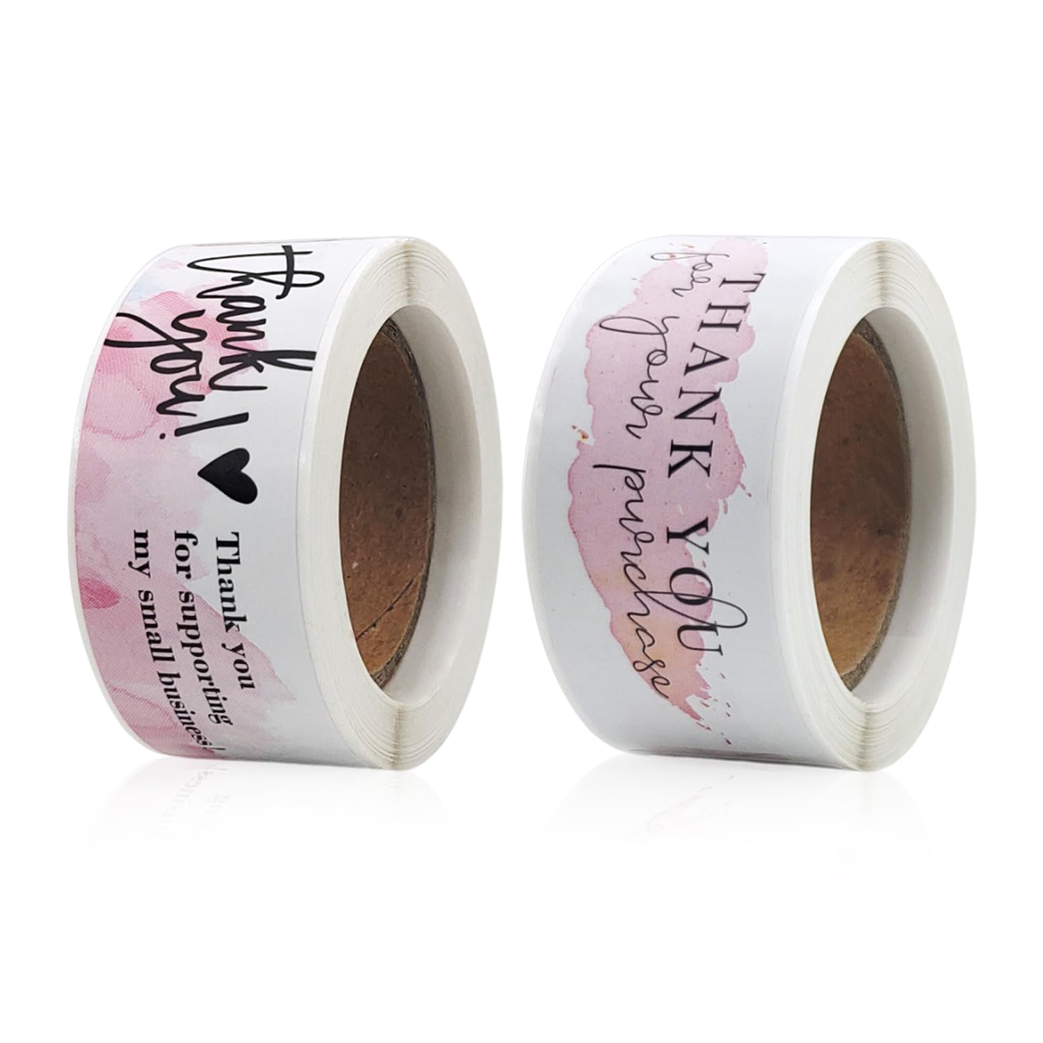 2 rollos de pegatinas de agradecimiento, pegatinas de etiquetas, pegatinas florales, pegatinas reutilizables, pegatinas de scrapbook, perfectas para regalar a tu mejor amigo (rosa)