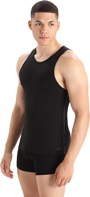 Icebreaker Men's Merino 150 Anatomica Tank, Breathable Wool Blend Sleeveless Shirt