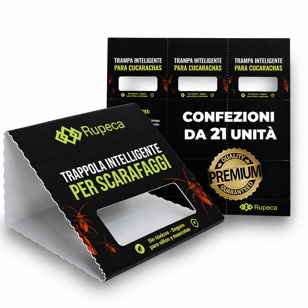 Trappole Scarafaggi Adesive 21 Pezzi Senza Tossici Trappola Blatte Interno Professionale Controllo Insetti Casa Cucina Bagno Sicuro Discreto Duraturo Alta Efficacia Senza Veleno Per Famiglia | RUPECA