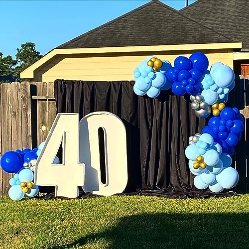 Image of KBZVNAF Royal Blue Latex Party Balloons 50 Pack 12 inch | Blue Helium Matte Balloons for Birthday Wedding Baby Shower Graduation Gender Reveal Party Decorations