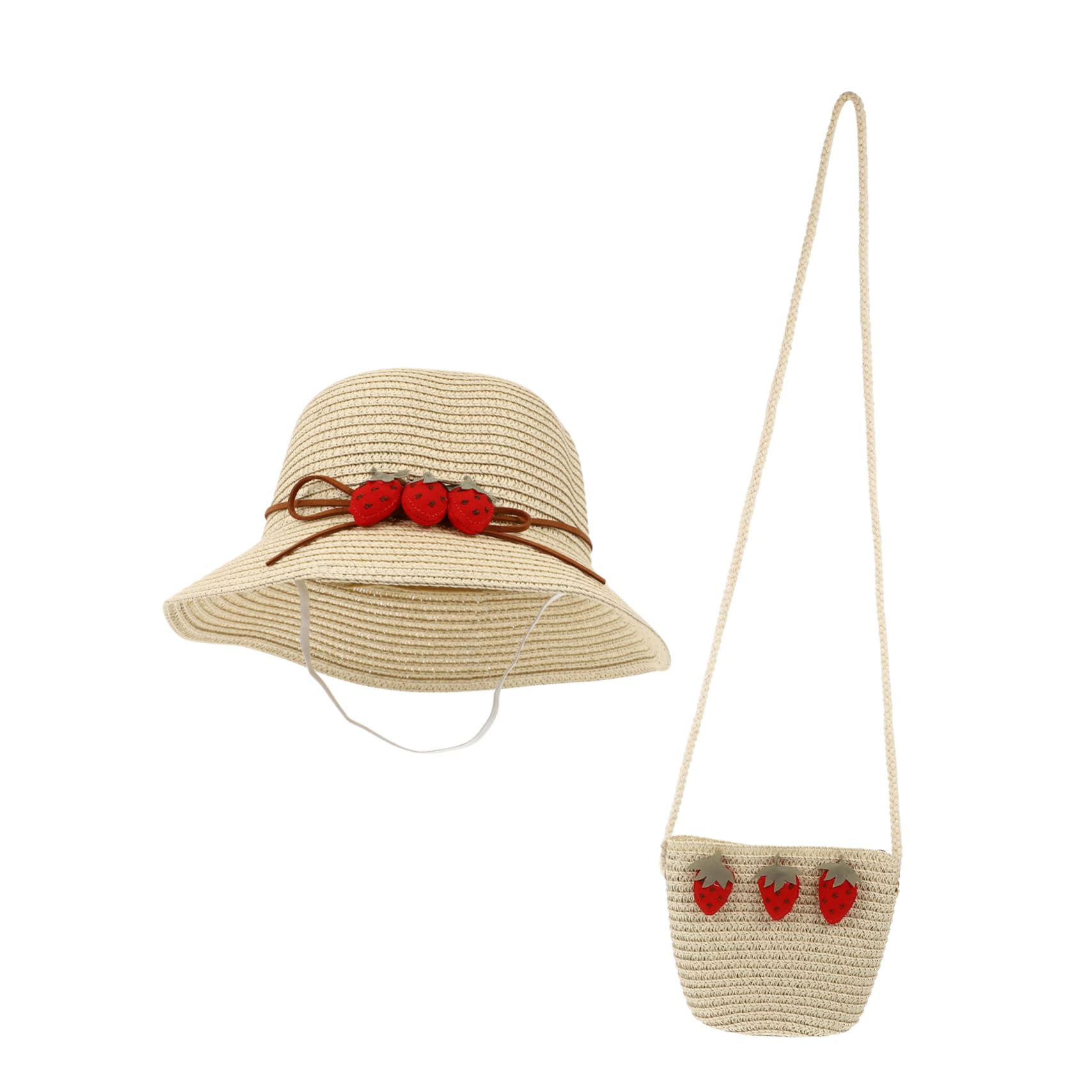 Beaupretty Sombrero de Sol de para Niñas con Bolso de Mano de Verano para Protección Solar Actividades al Aire