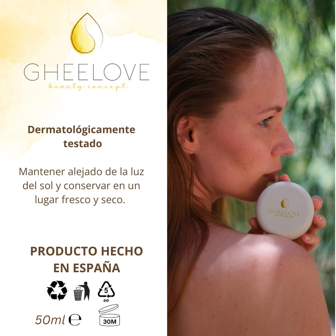 Bálsamo Facial Multiuso 6 En 1 a Base De Ghee, Para Todos Tipos De Piel, Hidrata Y Repara, Natural Sin Perfume Artificial