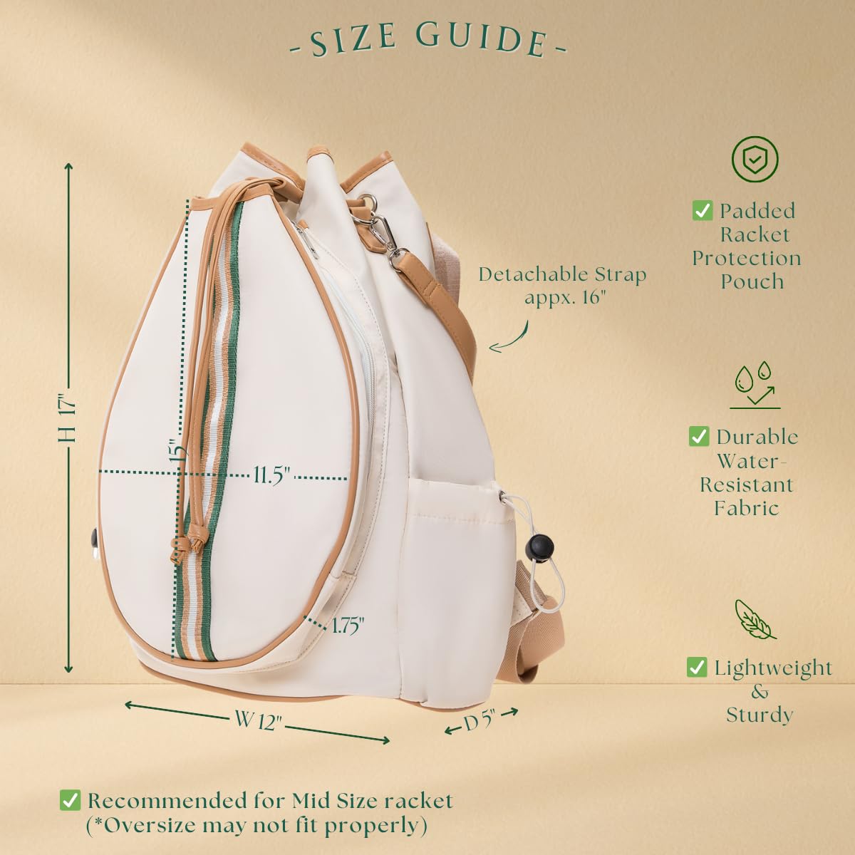 Amazon.com : Mini Momo Tennis Bag for Women Racket Tote, Stylish
