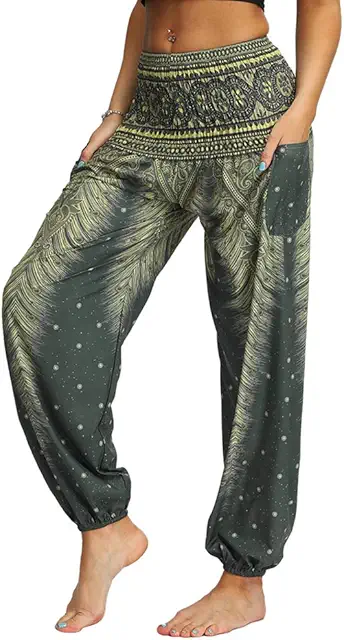 Hippie Harem Yoga Pants for Women with Pockets - Nelly Collection