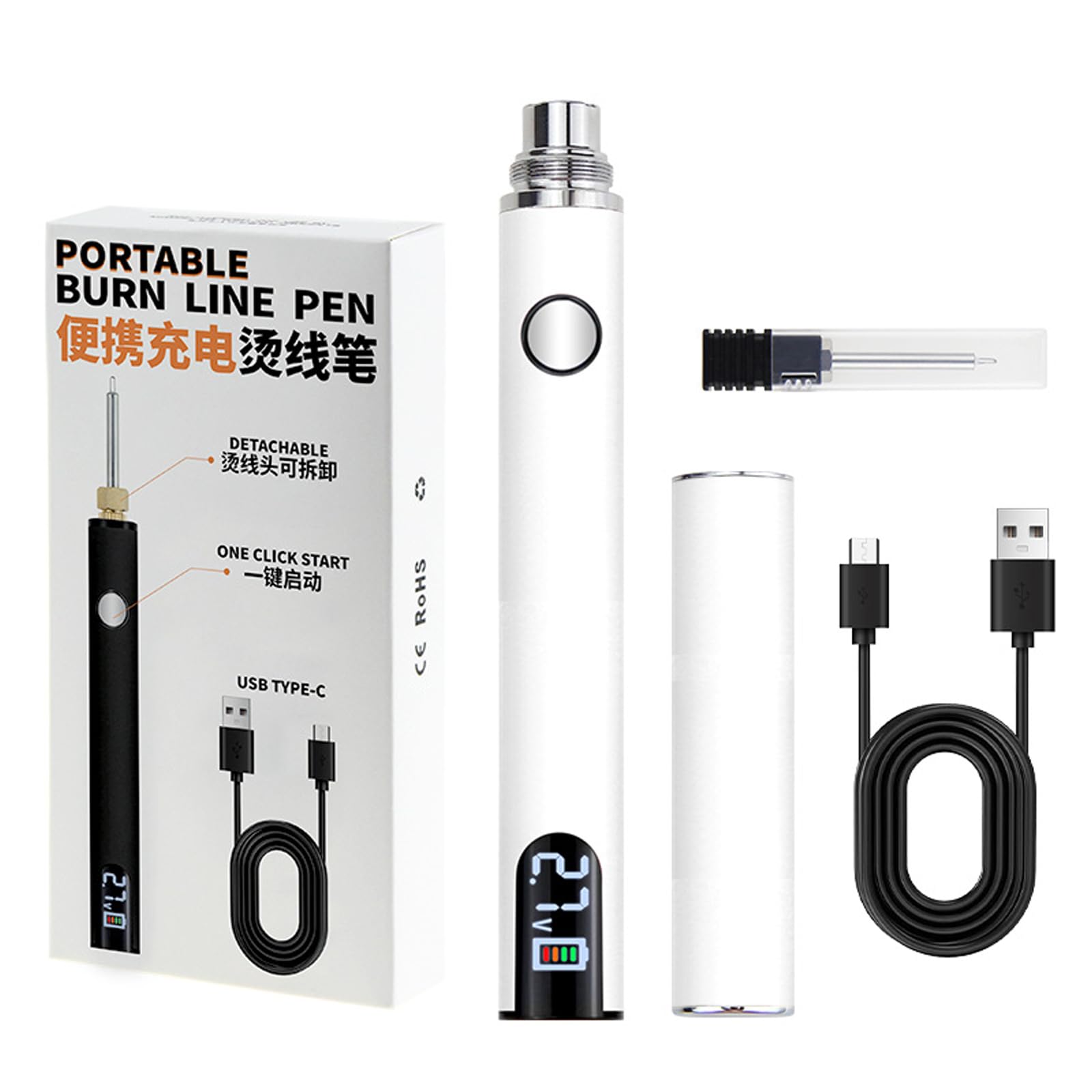 BOGEEL Efficient Wax Carving Pen Bead Forming Tool Suitable for Jewelry Design and Thread Burning with Heat up to 850°f