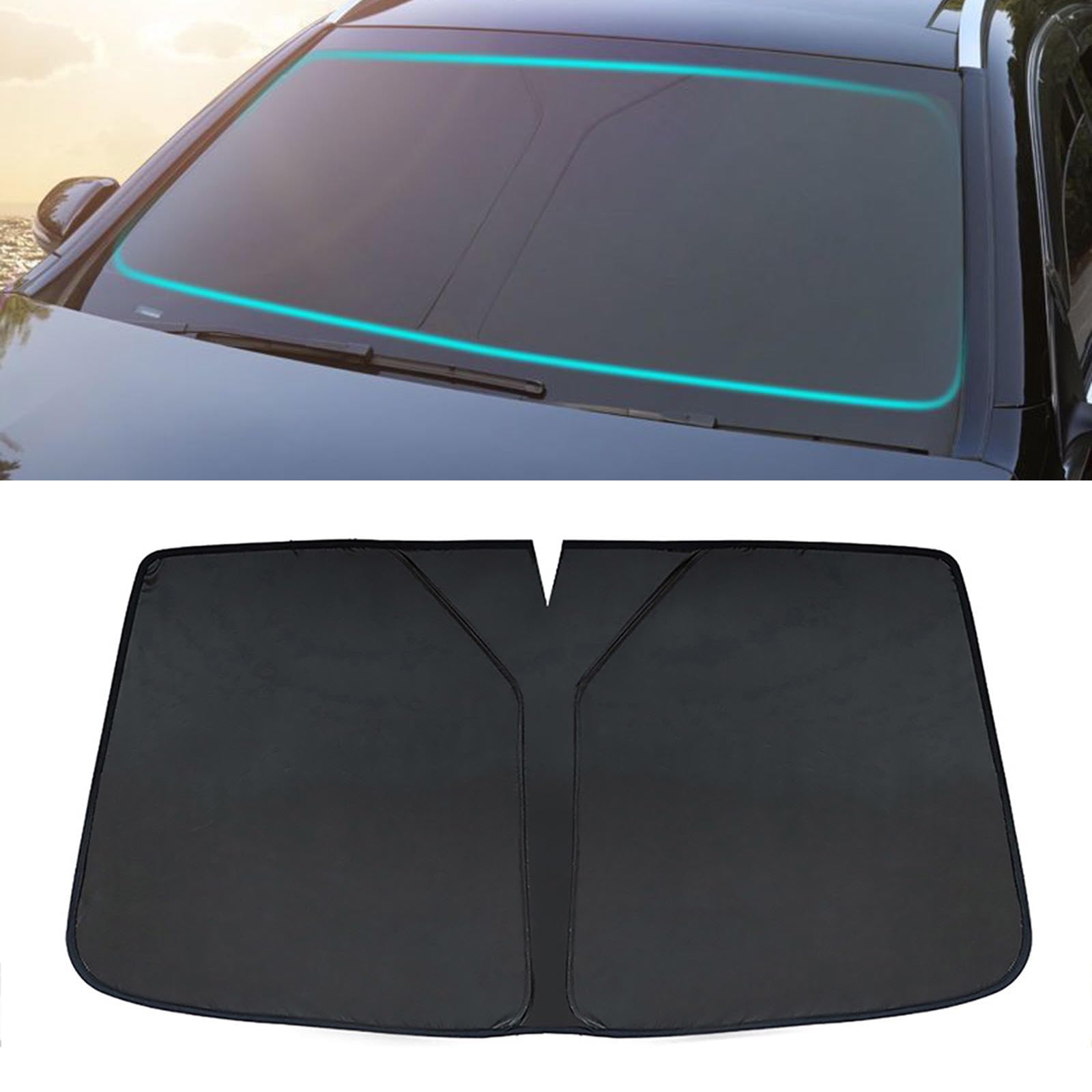 Parasole Auto SKTU Per Mercedes GLC X253 SUV 2016-2022 - Interno Pieghevole, Protezione UV