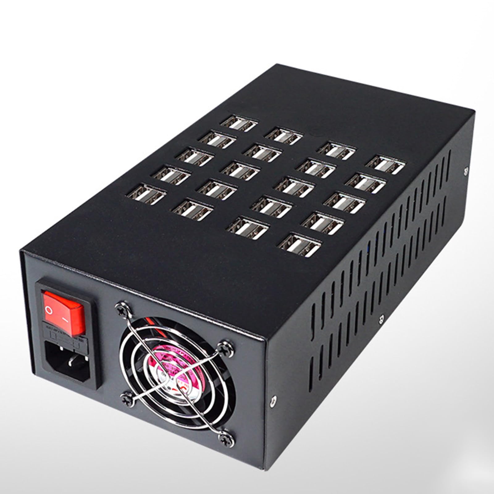 Estación de Carga USB de 100 W, Cargador USB de Escritorio Universal multipuerto, Salida de Puerto único USB 2A, para teléfono y Tableta,40D