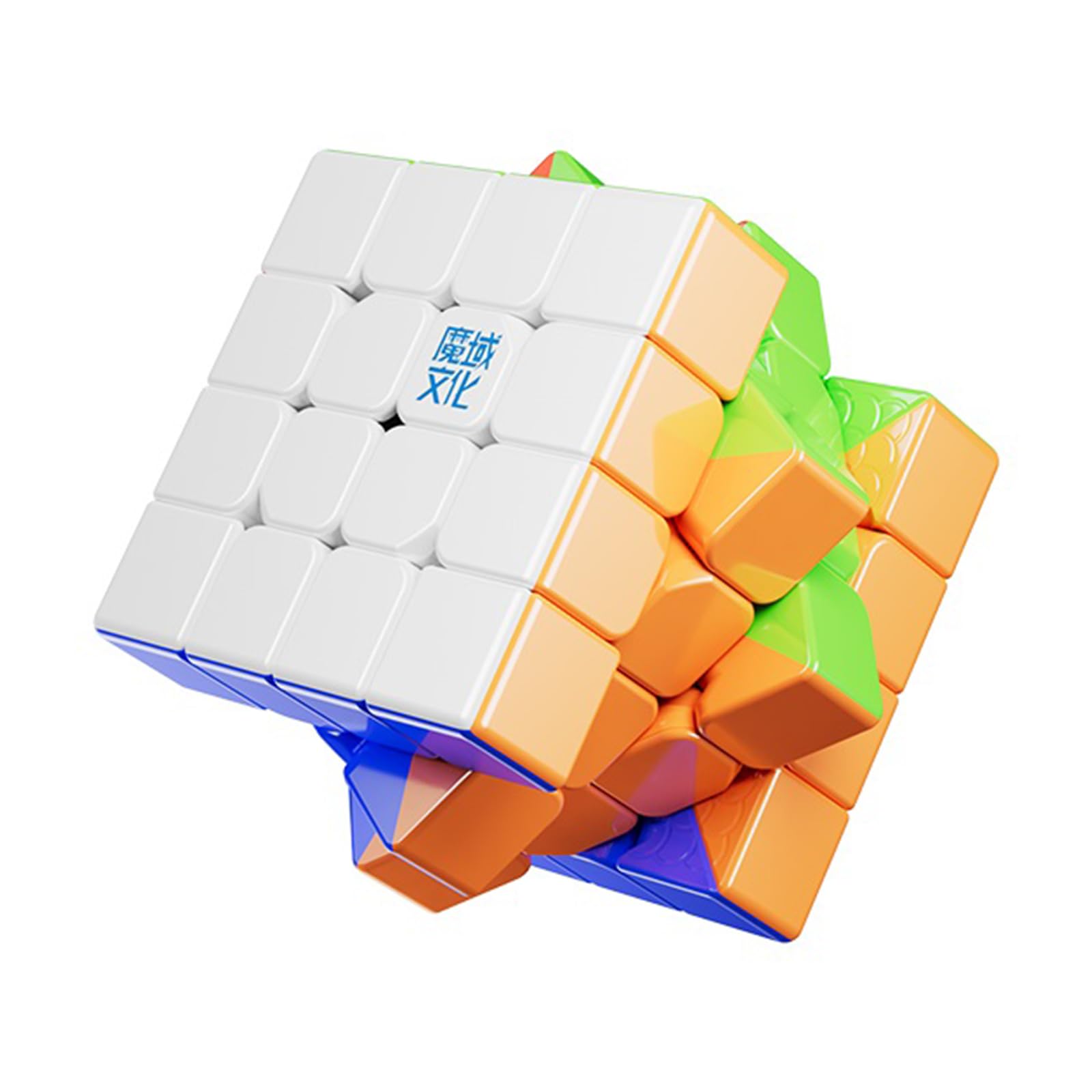 Moyu 4X4 Magic Cube 4X4X4 Magnetic Stickerless UV Coated Speed Puzzle 4 by 4 Professional Speedcube, 112 Magnets, Anti-Stick Design Adjustable Elasticity Magnetic Cube(Dual-Track UV Version)